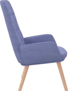 vidaXL Fotel relaksacyjny Jeans Niebieski Tkanina 4