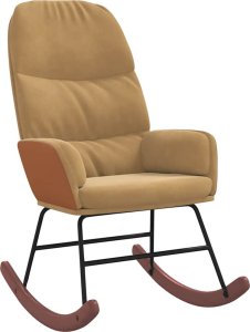 vidaXL Fotel bujany, brązowy, tapicerowany aksamitem 2