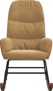 vidaXL Fotel bujany, brązowy, tapicerowany aksamitem 3