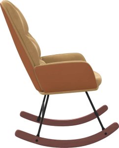 vidaXL Fotel bujany, brązowy, tapicerowany aksamitem 4