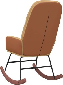 vidaXL Fotel bujany, brązowy, tapicerowany aksamitem 5