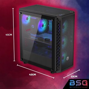 Komputer BSG Striker V5 AMD Ryzen 5 GeForce GTX 1660 SUPER 16GB DDR4 1000GB SSD Windows 11 5