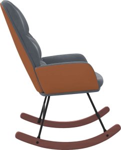 vidaXL Fotel bujany, ciemnoszary, tapicerowany aksamitem 4