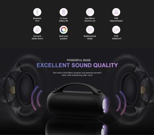 Głośnik bezprzewodowy bluetooth Havit SK821BT (czarny) 1