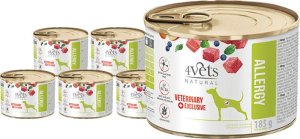 Mokra karma weterynaryjna dla psa z alergią 4Vets Natural Allergy 6 x 185 g 1