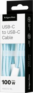 Kabel USB Kruger&Matz USB-C - USB-C 1 m Niebieski 4