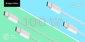 Kabel USB Kruger&Matz USB-C - USB-C 1 m Niebieski 6