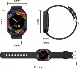 Smartwatch multifunkcyjny jęz. PL Dotyk. Wodoszczelny Valdus VS02 2
