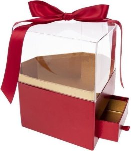 Pudełko Flower Box Diament czerwony ROZETTE 1