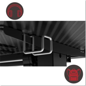 Biurko gamingowe SHADOW GAMER elektryczne 1.0 czarne 120 cm 11