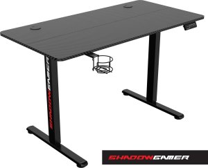 Biurko gamingowe SHADOW GAMER elektryczne 1.0 czarne 120 cm 4