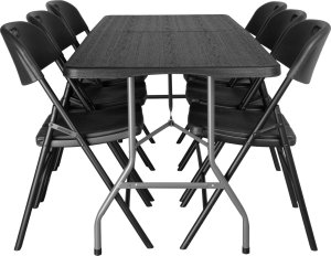 Zestaw Cateringowy WOODLAN Stół 180 cm + 6 Krzeseł 1