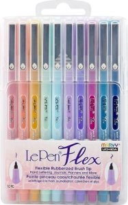 Cienkopisy Le Pen Flex Pastel 10 kolorów 1