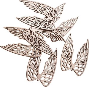 Drewniane skrzydła 9cm 6szt 1