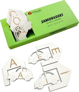 Samogłoski - autka i garaże (duże litery) 1