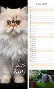 Kalendarz 2025 ścienny pasek Koty 1