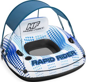 Dmuchane Koło do pływania Hydro-Force z Daszkiem 123x123x51cm BESTWAY + Dno z siatki + Oparcie 6