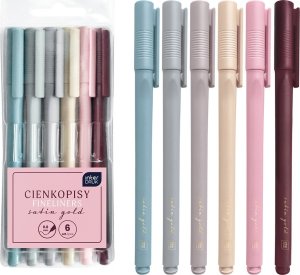 Cienkopisy Satin Gold 6 kolorów 5