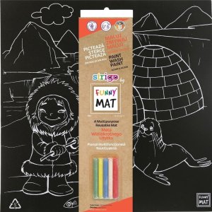 Mata czarna + kreda Biegun Funny Mat STRIGO 1