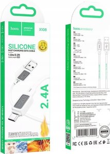 Kabel USB Hoco USB-A - microUSB 1 m Biały 5