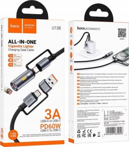 Kabel USB Hoco USB-C - USB-C 1.2 m Czarny 4