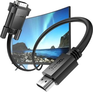HOCO kabel HDMI (męski) do VGA (męski) HD 1080p US12 2 m czarny 2