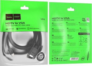 HOCO kabel HDMI (męski) do VGA (męski) HD 1080p US12 2 m czarny 3