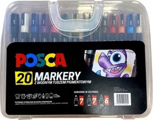 Markery w plastikowej walizce 20 kolorów POSCA 1