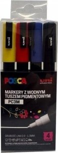 Markery plakatowe PC-3M 4 kolory POSCA UNI 1