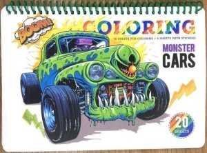 Kolorowanka A5 koło 20 kartek Monster cars 1