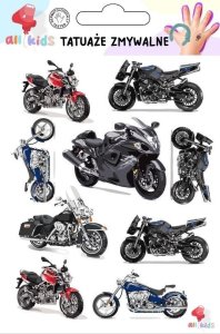 Tatuaże zmywalne dla dzieci Ścigacze motory 1
