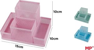 Organizer na biurko siatkowy metal 15x10cm MIX 1