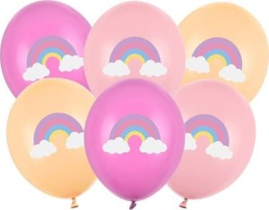 Balony Strong Pastel Tęcza 30cm 6szt mix 1