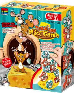 Gra Zręcznościowa Balansujący Serek Ser Spadające Myszki Figurki 3 Tryby 6