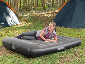 Bestway 2os Dmuchany Materac Tritech Wbudowana pompka USB 191x137cm 671BR 13
