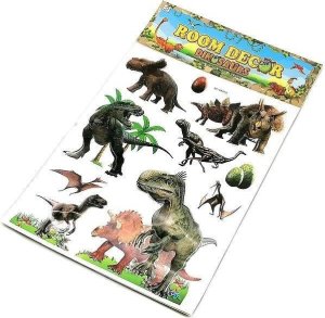 Naklejki 3D na ścianę dinozaury 50x31cm MIX 1