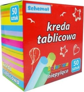 Kreda tablicowa 50szt kolor 1