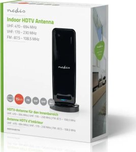 Antena RTV Nedis ANIR1504BK700 antena telewizyjna Wewnętrzna 28 dB 8