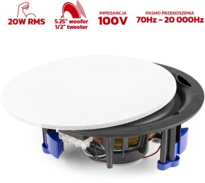Melodika ML Głośnik sufitowy 1szt NCSP5 100V 5,25" biały 15