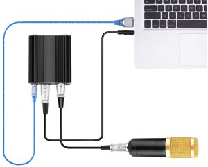 ML Zasilacz phantom Vonyx VDX10 48 V - USB-C - zbalansowane wejście i wyjście XLR - czarny 12