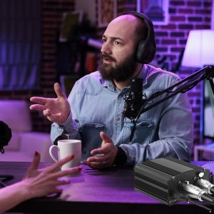 ML Zasilacz phantom Vonyx VDX10 48 V - USB-C - zbalansowane wejście i wyjście XLR - czarny 15