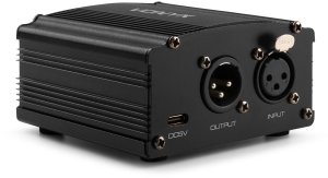 ML Zasilacz phantom Vonyx VDX10 48 V - USB-C - zbalansowane wejście i wyjście XLR - czarny 6