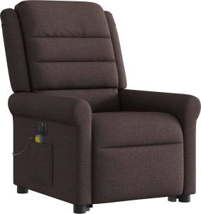 vidaXL Podnoszony fotel masujący, elektryczny, rozkładany, ciemny brąz 4
