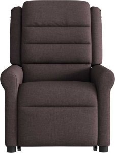 vidaXL Podnoszony fotel masujący, elektryczny, rozkładany, ciemny brąz 5