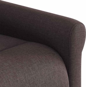 vidaXL vidaXL Rozkładany fotel masujący, ciemnobrązowy, obity tkaniną 9