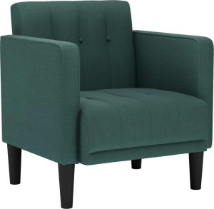 vidaXL Sofa Fotel z Podłokietnikami Ciemnozielony 53 cm Tkanina 2