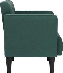 vidaXL Sofa Fotel z Podłokietnikami Ciemnozielony 53 cm Tkanina 4