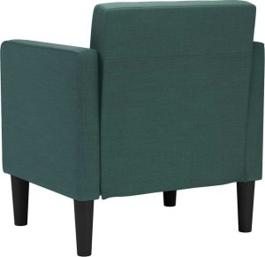 vidaXL Sofa Fotel z Podłokietnikami Ciemnozielony 53 cm Tkanina 5