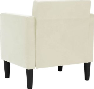 vidaXL Sofa Fotel z Podłokietnikami Kremowy 53 cm Aksamit 5