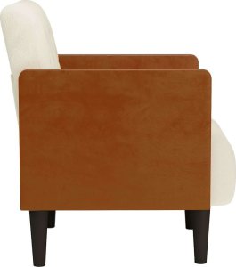 vidaXL Sofa Fotel z Podłokietnikami Kremowy 55 cm Aksamit 4